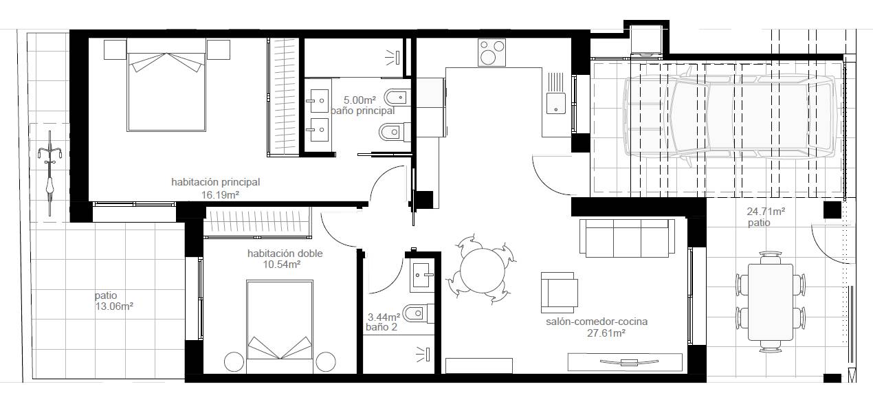 Planritning markplan