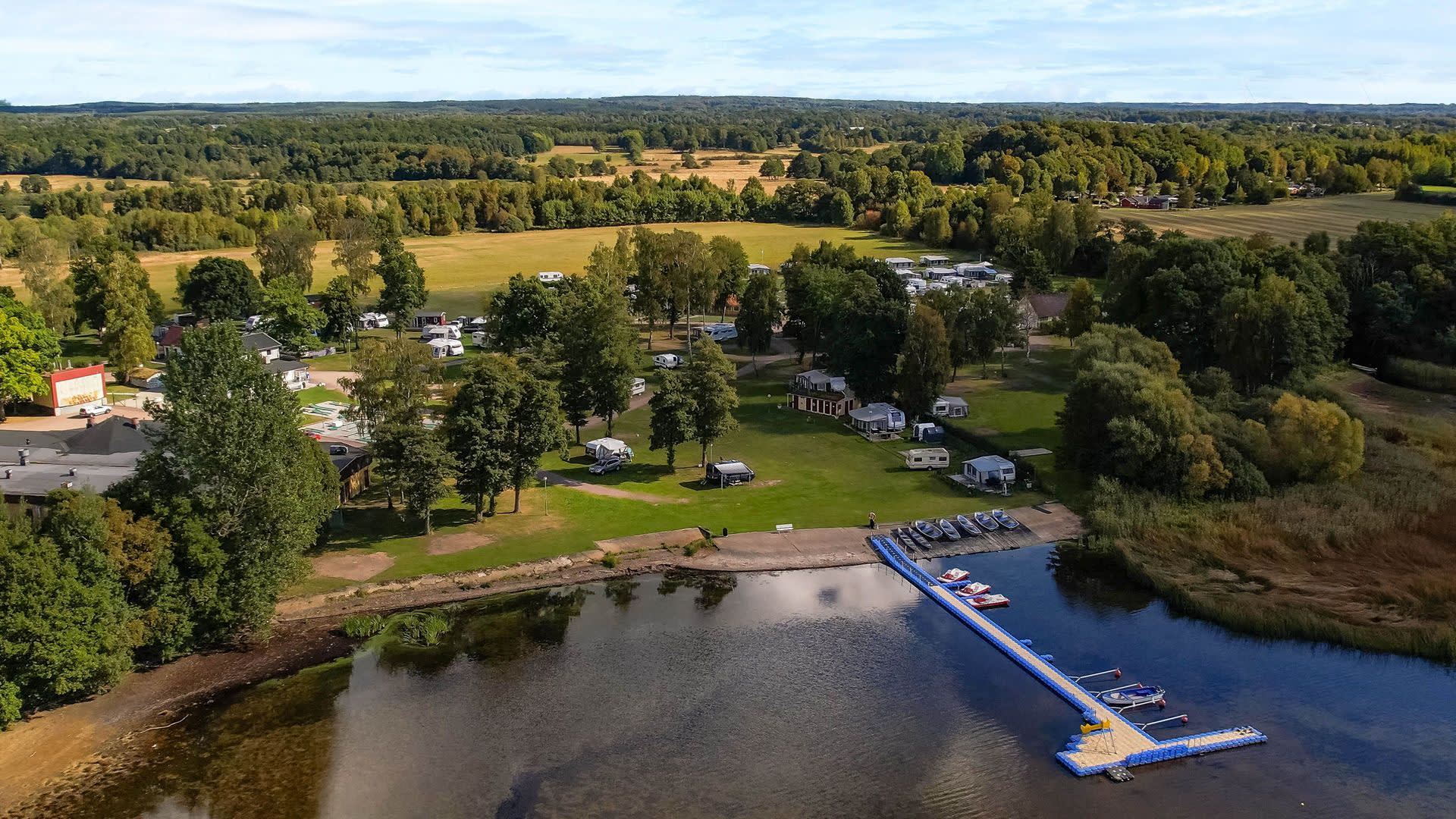 Fin miljö vid Jägersbo camping.