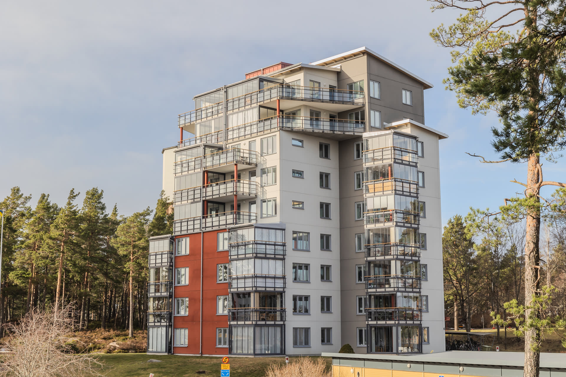 Prisad byggnad med anledning av dess arkitektur.