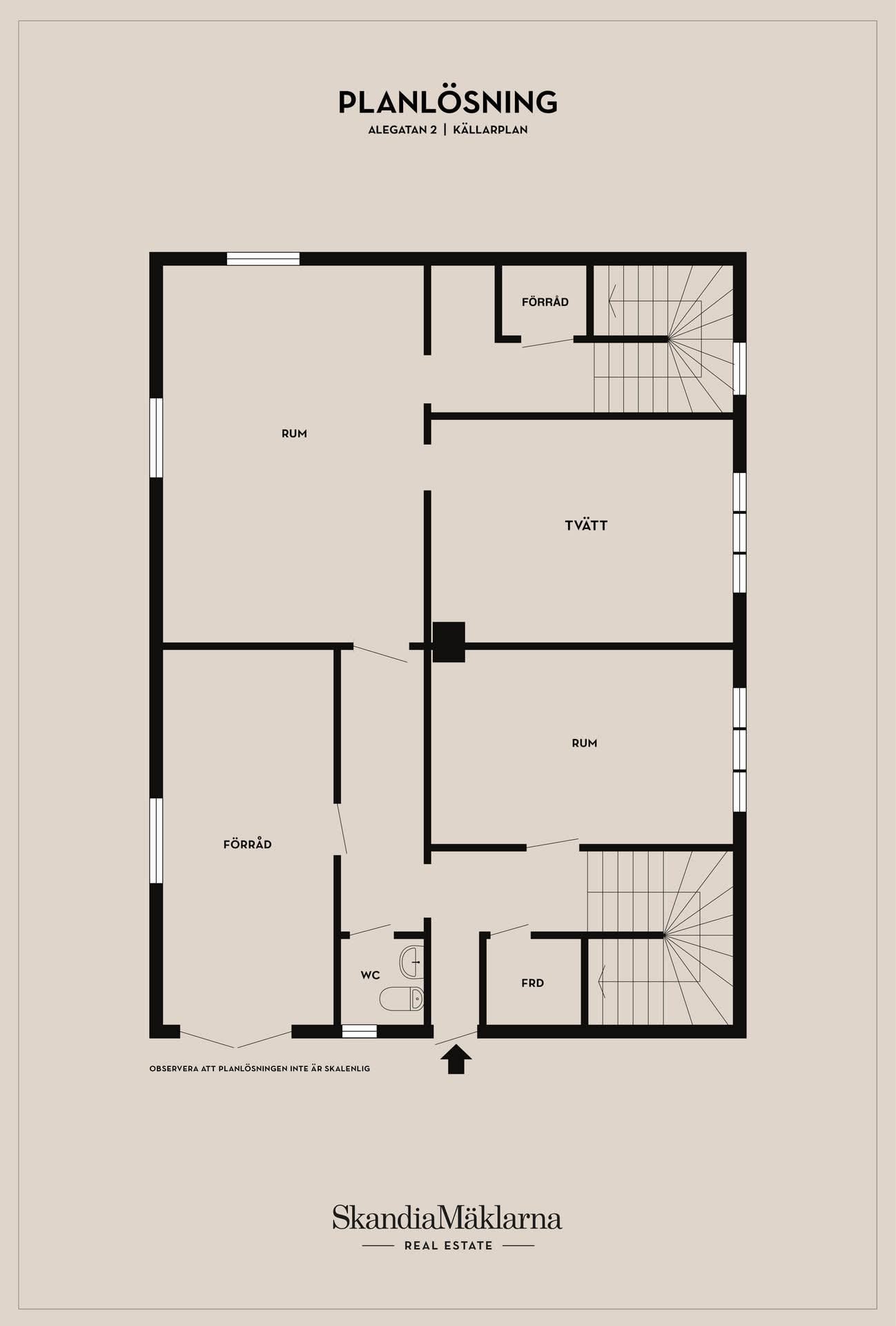 Planskiss Källarplan