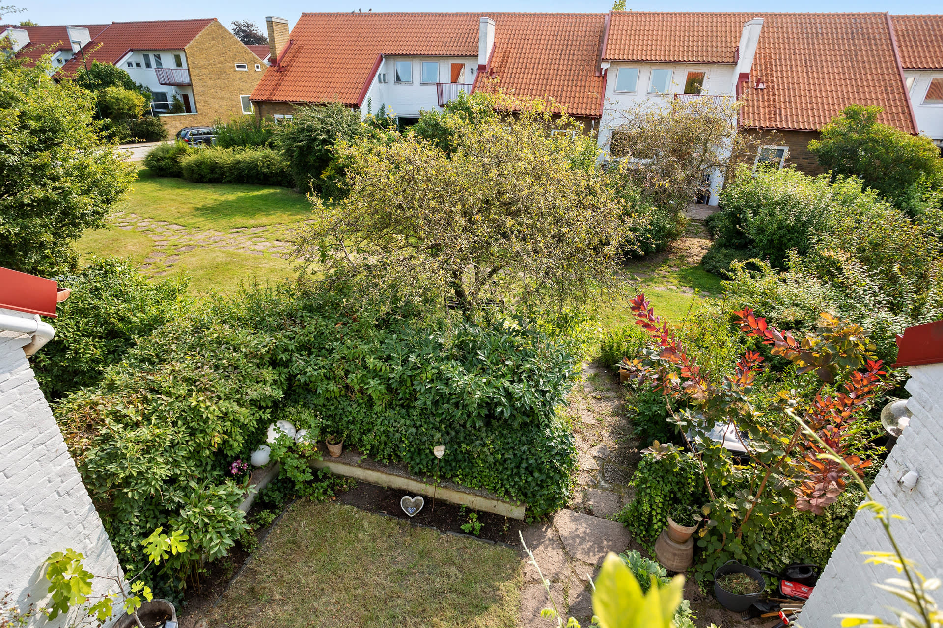 Vy från radhusets balkong