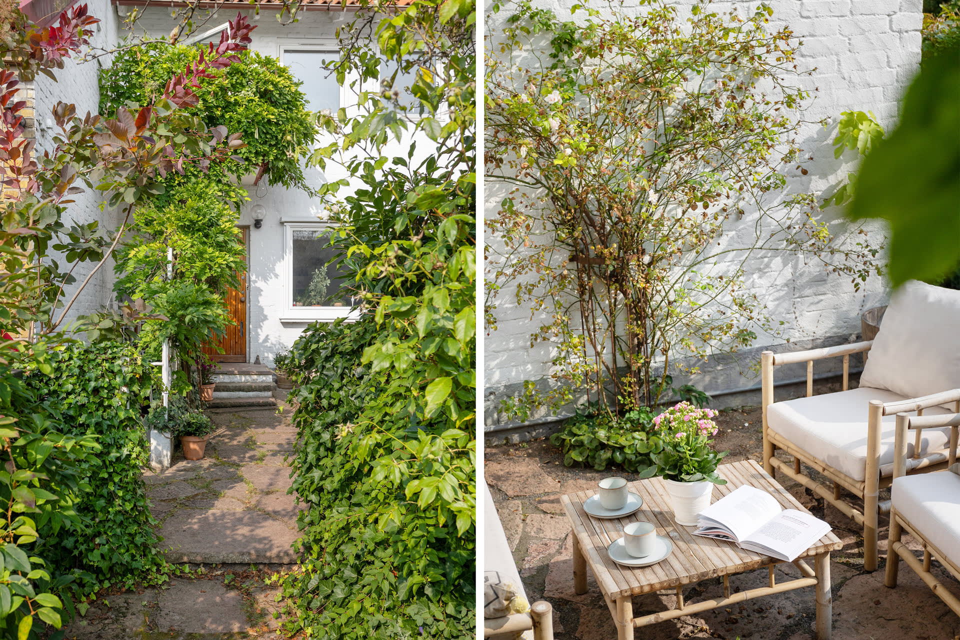 Blomsterprakt och ölandsten harmonierar och utemiljön är vedertaget vacker