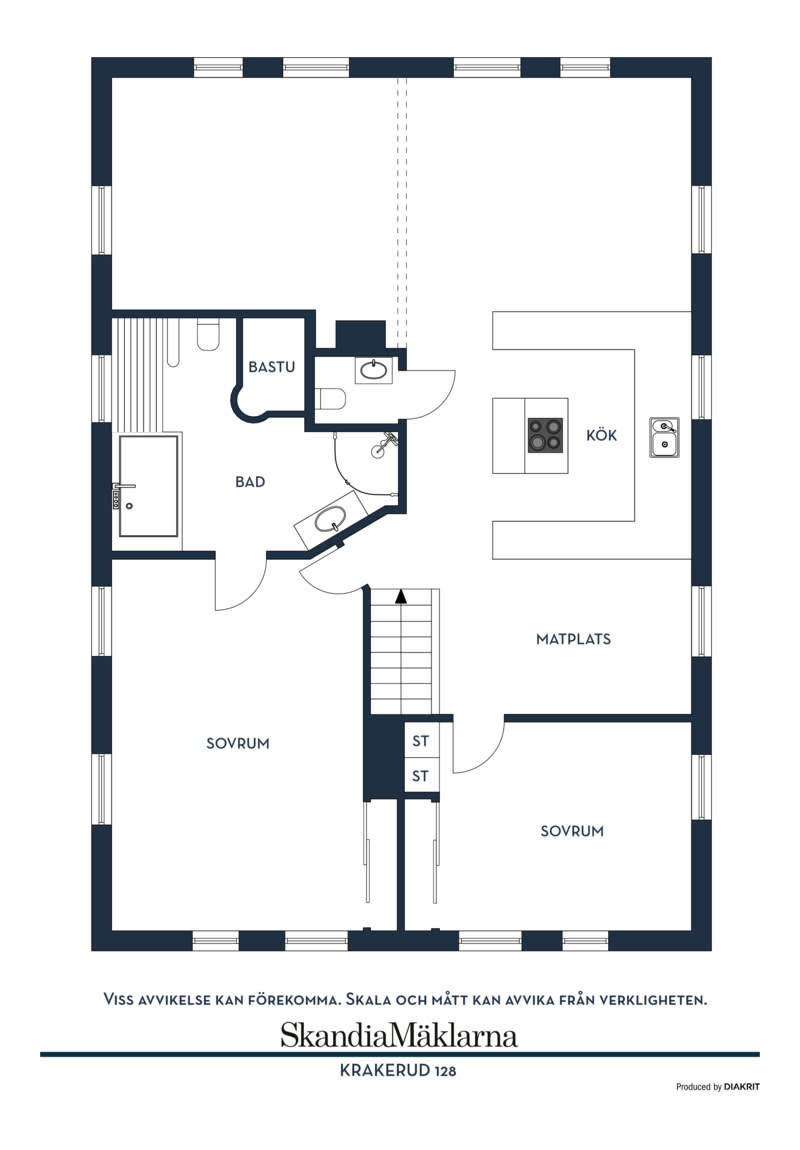 Nybygget övre plan (bostadsyta)