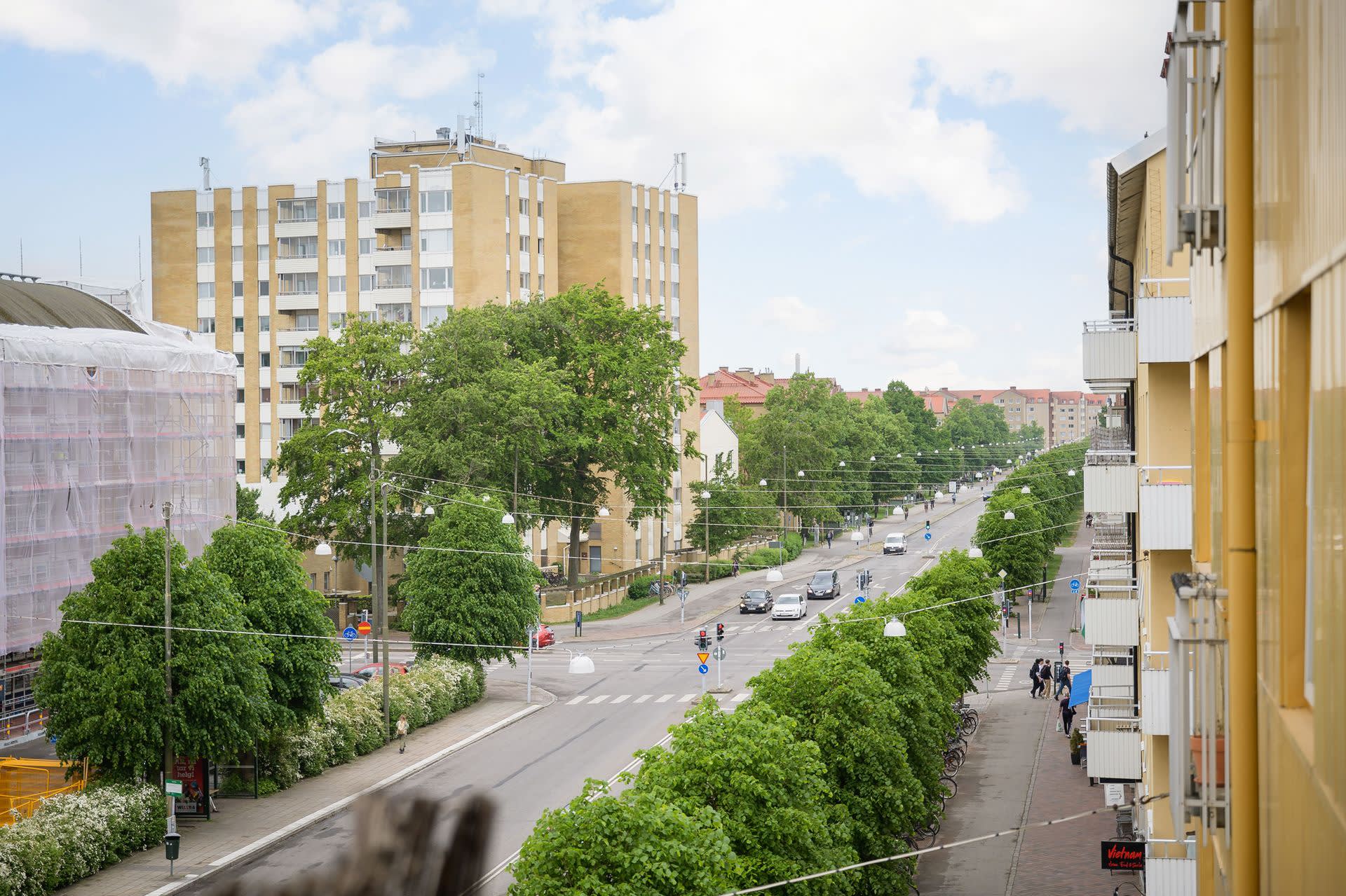 Köpenhamnsvägen delar dammfri från Slottsstaden och Hästhagen och leder hela vägen ner till Ribbersborgsstranden