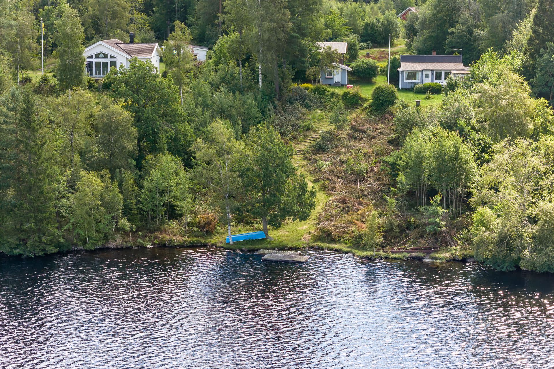 Fågelvy från sjön