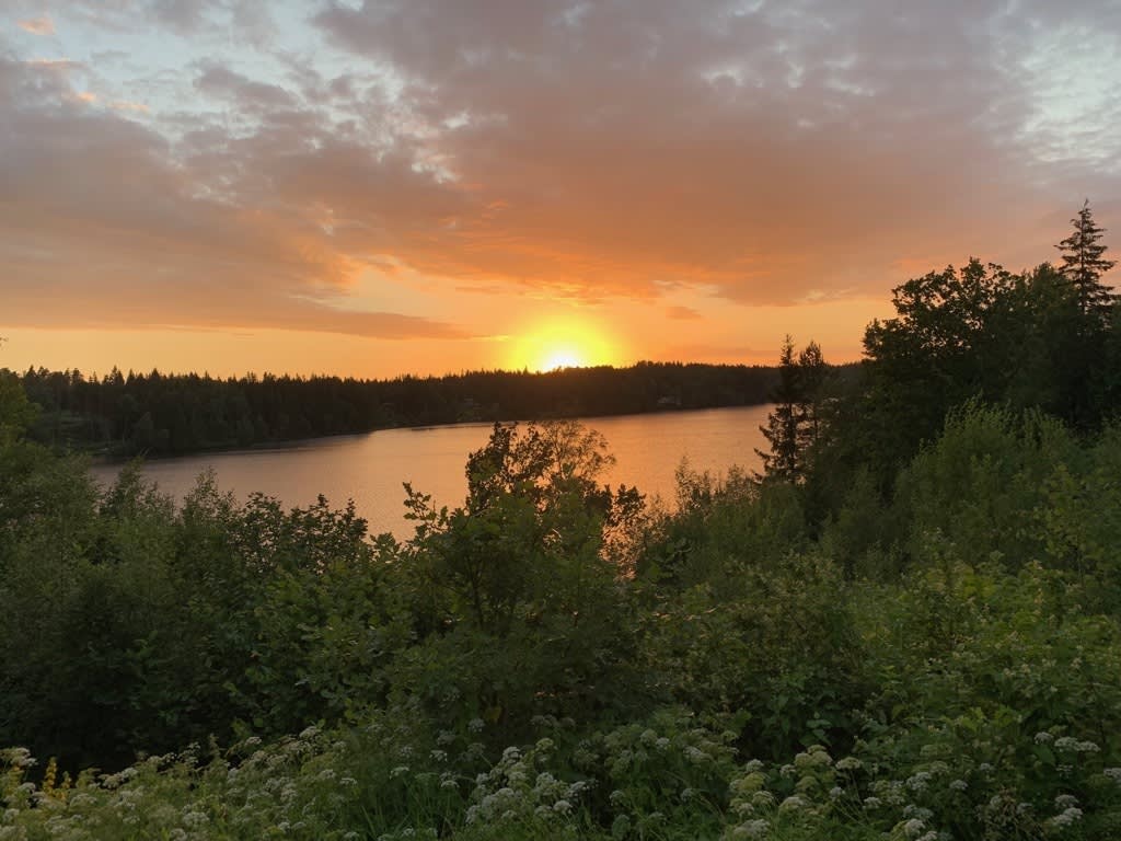 Säljarens bild solnedgång