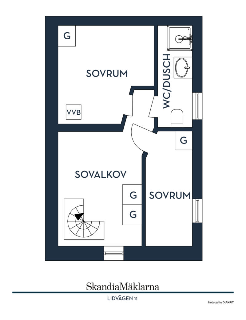 Gäststuga, bottenplan